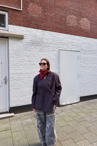 Jasmin Blazer - Bordeaux Geruit