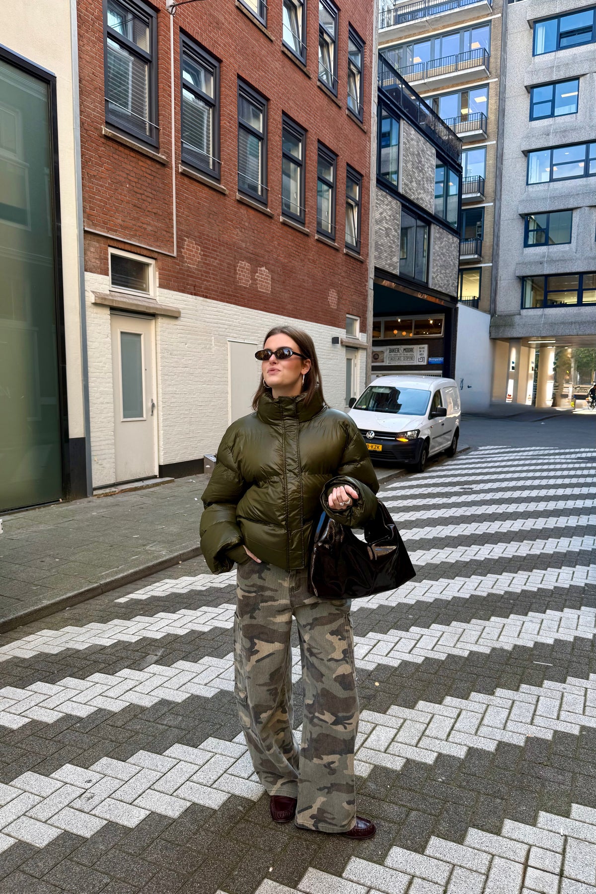 Rhea Shiny Puffer Jas - Groen