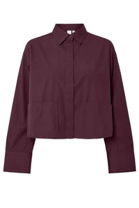 YASLee Cropped Blouse - Fig