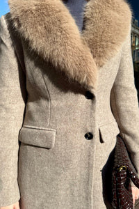 Corina Herringbone Jas - Beige