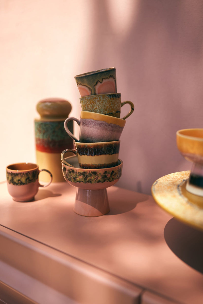HKliving 70's Ceramics Dessert Bowls - Harbour