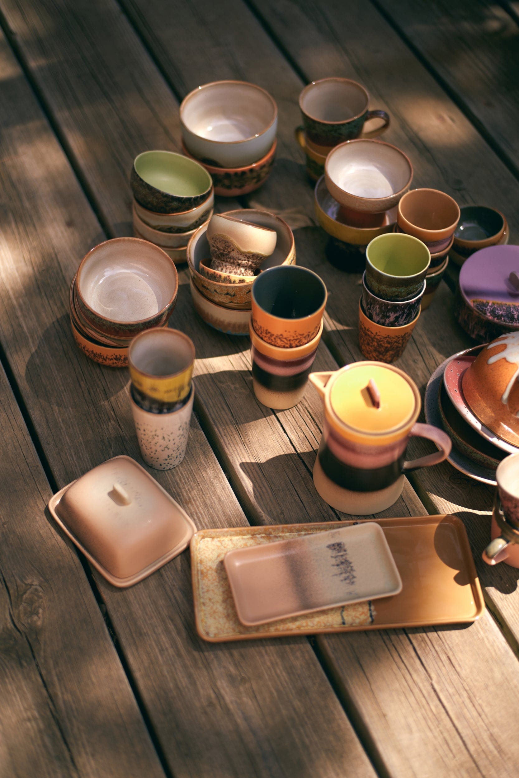 HKliving 70's Keramiek Klein Dienblad - Breeze 