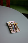 HKliving 70'S keramiek Grote Lepels - Breeze (set van 4) 