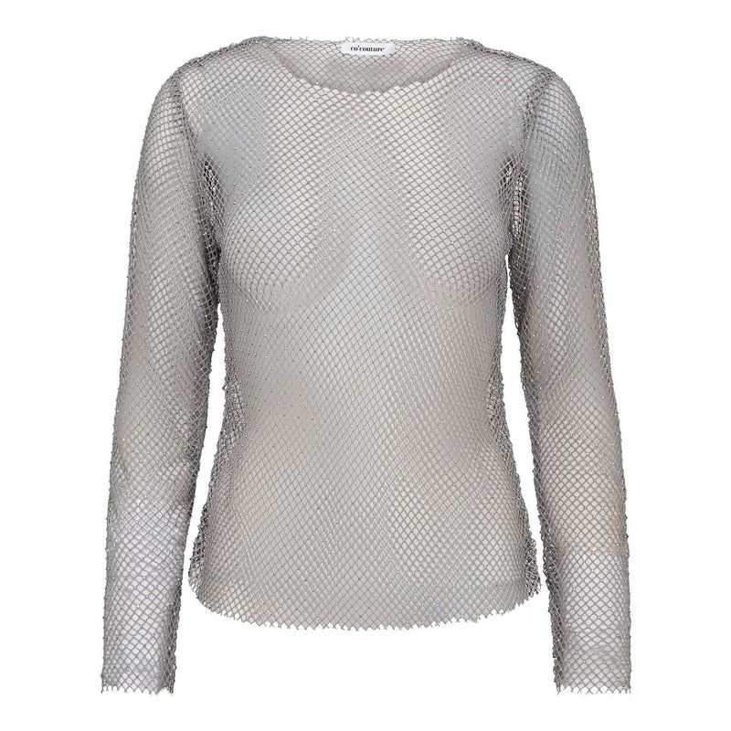 KrystalCC Net Top - Zilver