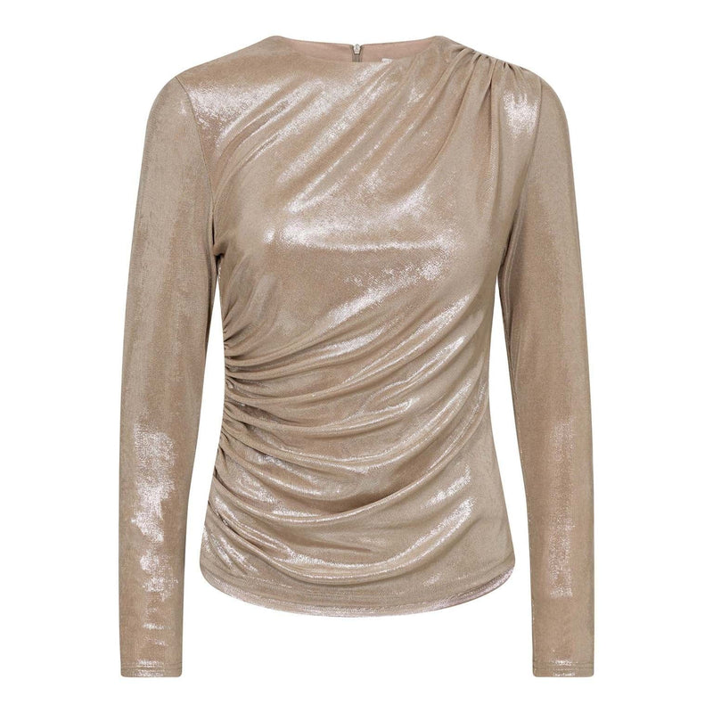 MargotCC Drape Blouse - Champagne