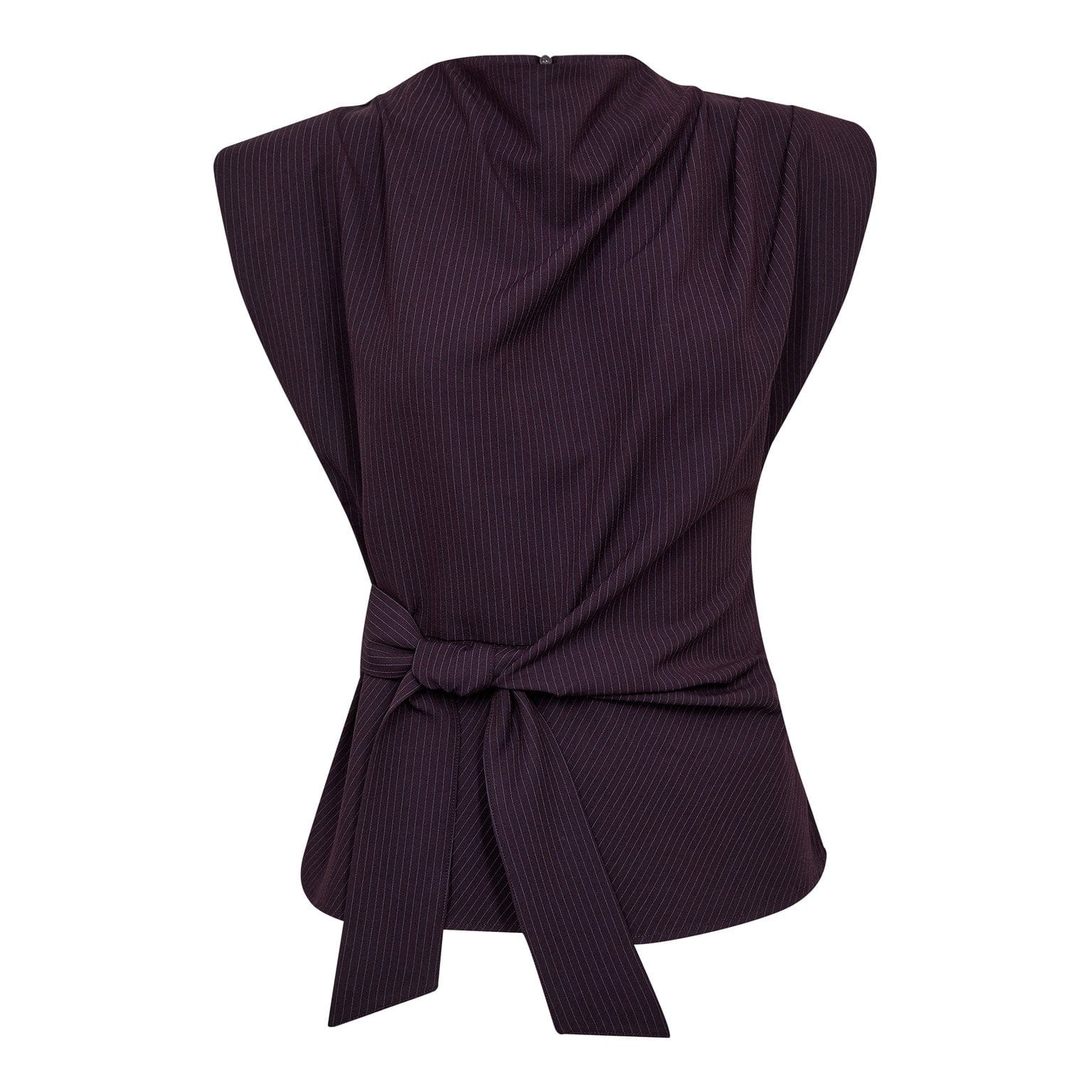 NolanCC Pleat Top - Bordeaux