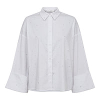 LeniCC Wide Cuff Stone Blouse - Wit