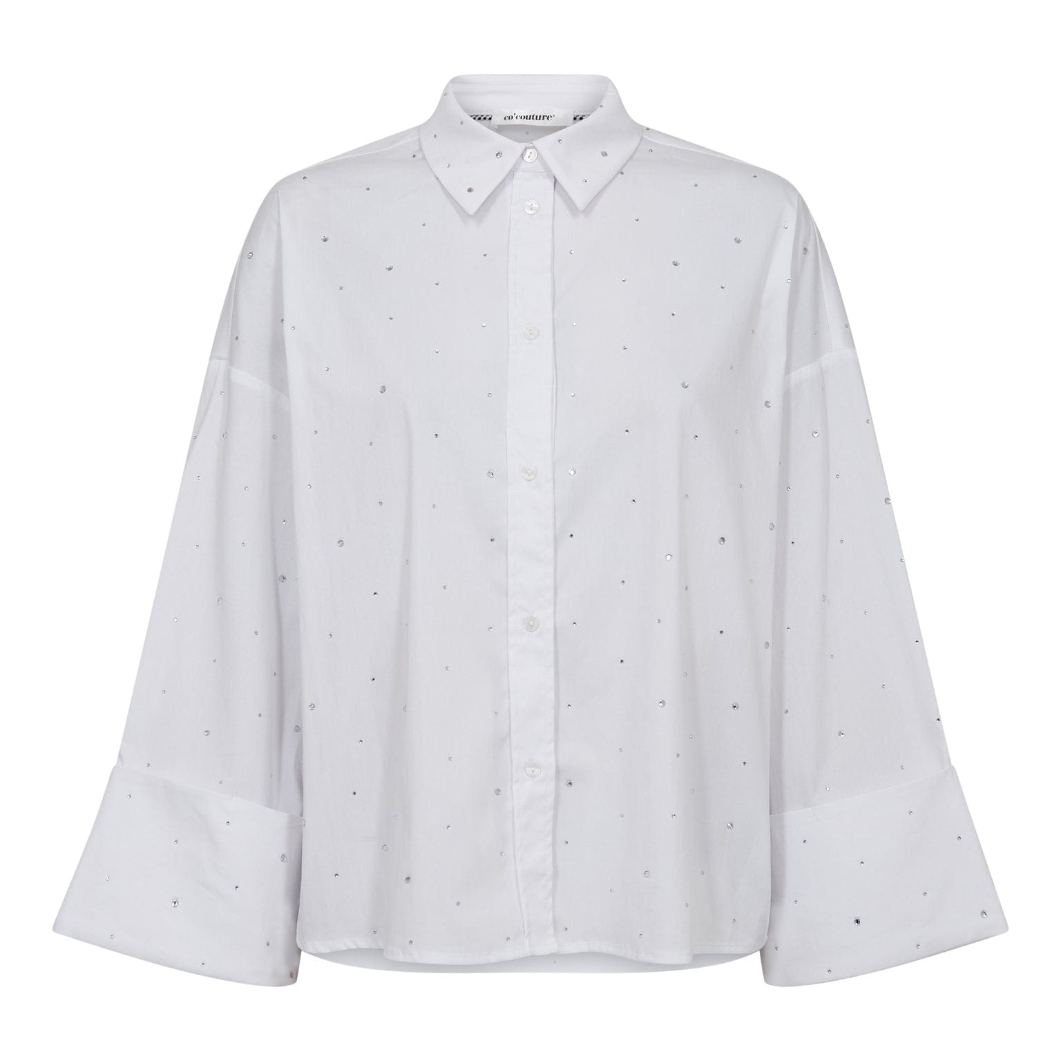 LeniCC Wide Cuff Stone Blouse - Wit