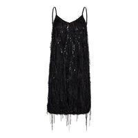 SillaCC Sequin Strap Jurk - Zwart