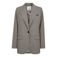 QuinCC Pin Fitted Blazer - Taupe