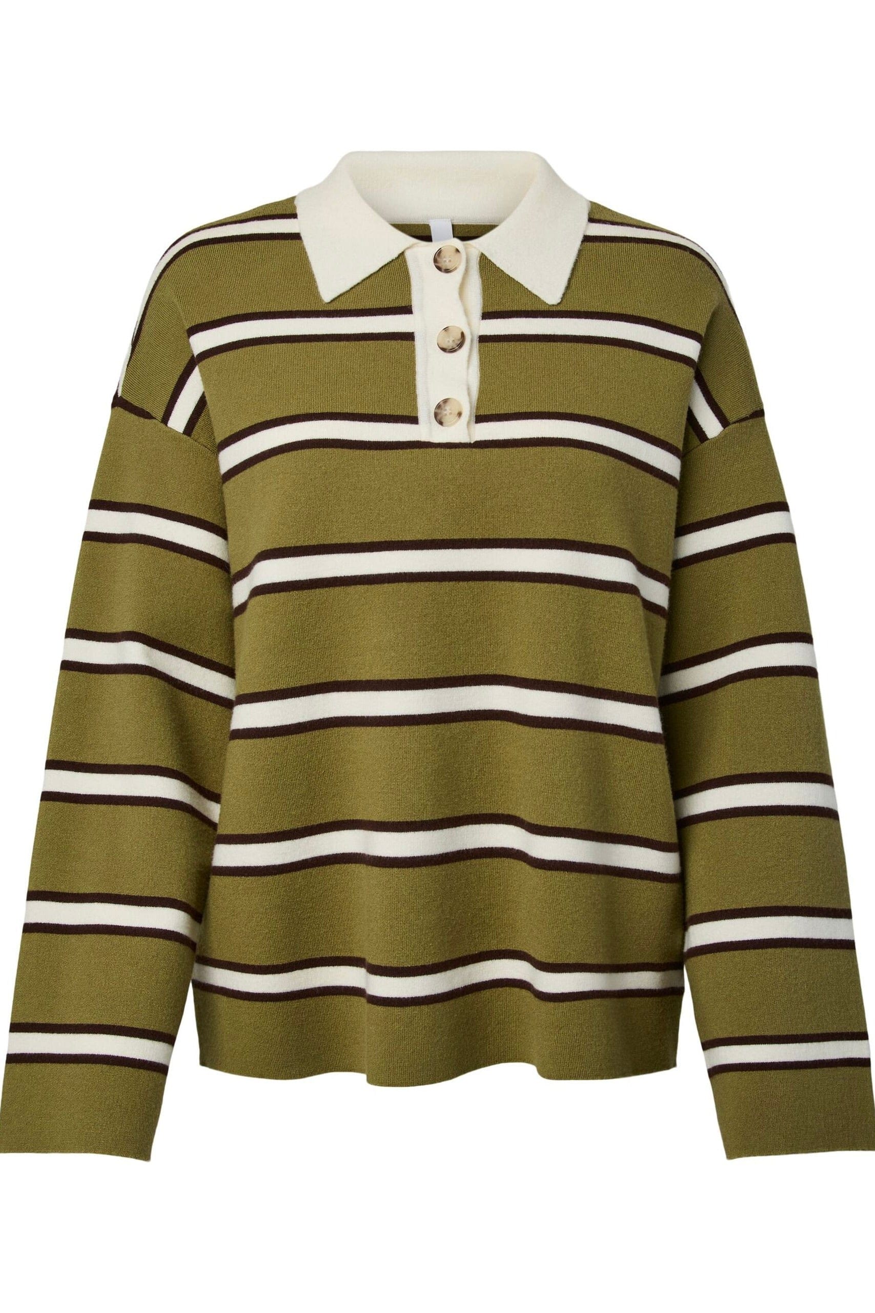 YASIsabell Polo Knit Top - Groen