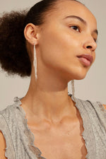 Adelaide Crystal Earrings - Silver