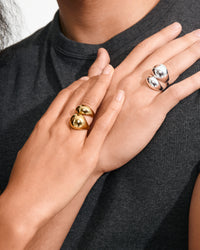 Evon 2-in-1 Set Ringen - Zilver