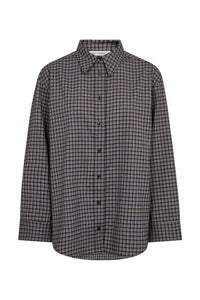 OdemCC Check Blouse - Donker Bruin