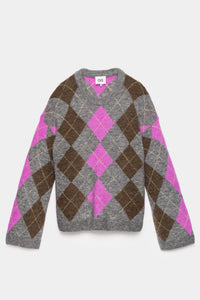 Pargyle Trui - Grijs/Roze