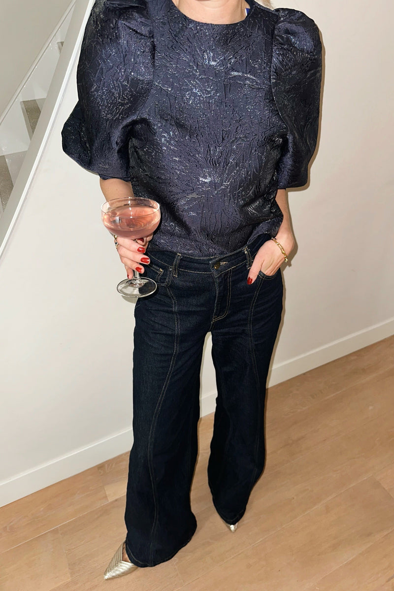 Sance Blouse - Donkerblauw