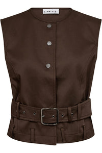 Rabi Belt Gilet - Donker Bruin