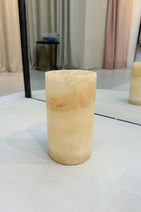 Alabaster Waxinelichthouder Cilinder - Bruin