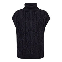 RowCC Oversize Cable Knit Spencer - Donkerblauw