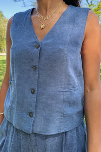 MSCHViana Ginia Waistcoat - Blauw