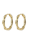 Eddy Recycled Organic Shaped Medium Hoops - Goud