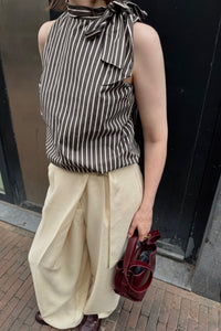 Veda Wide Stripe Top - Bruin