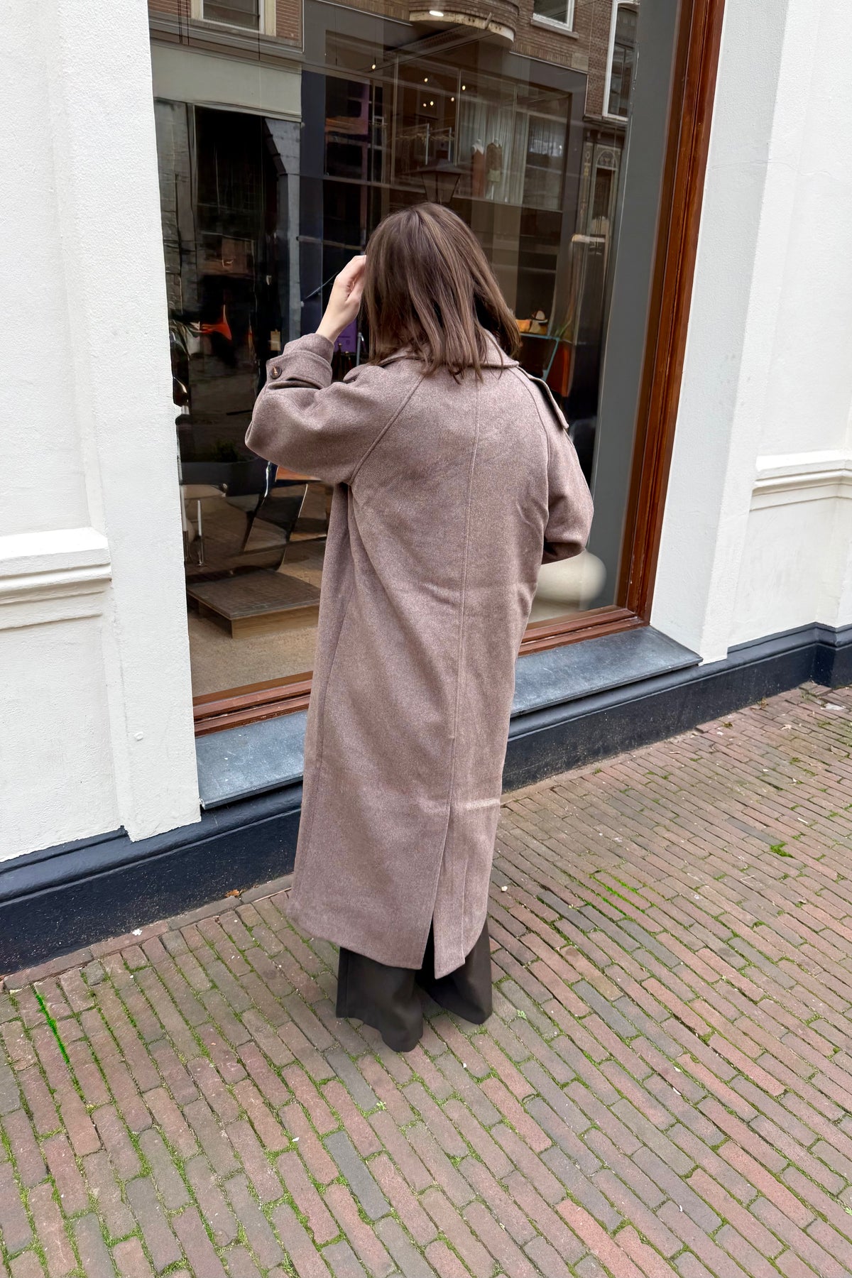 Keaton Wollen Jas - Taupe