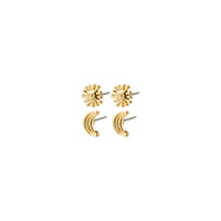 Misha 2-in-1 Oorbellen - Goud