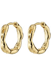 Eddy Recycled Organic Shaped Small Hoops Oorbellen - Goud