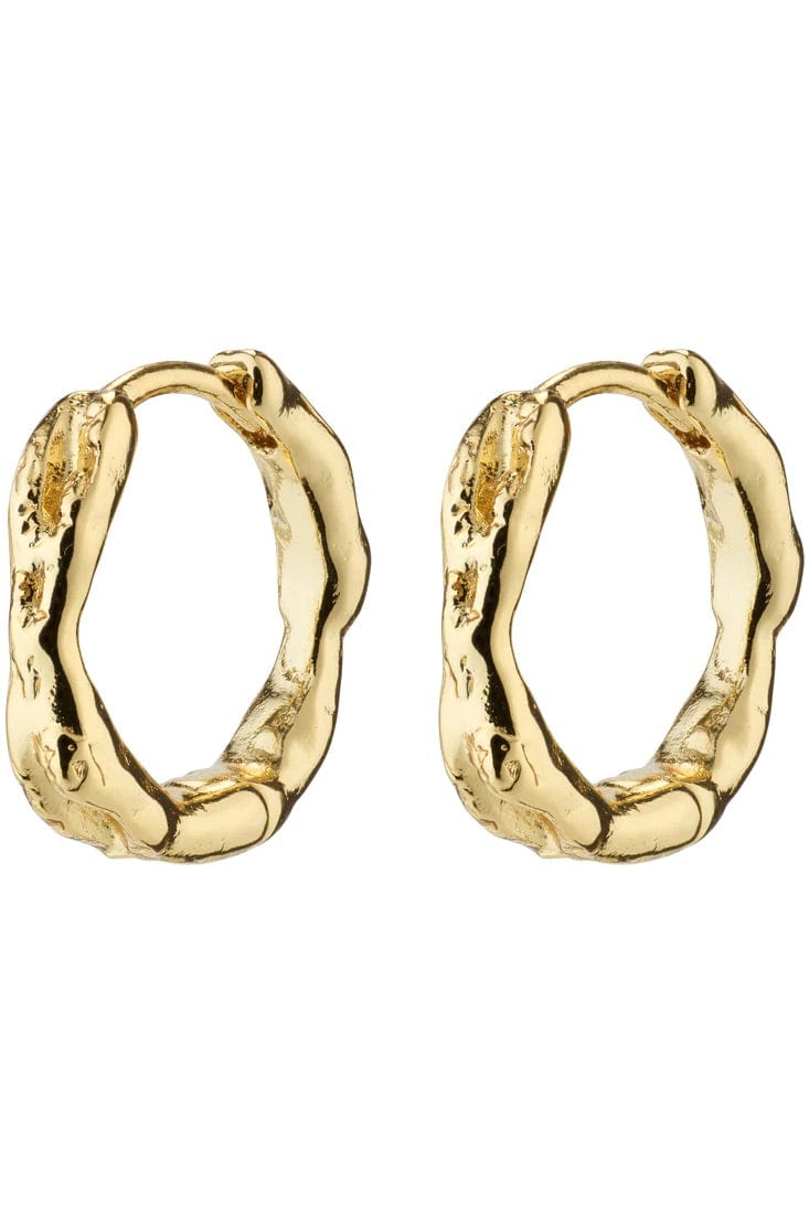 Eddy Recycled Organic Shaped Small Hoops Oorbellen - Goud