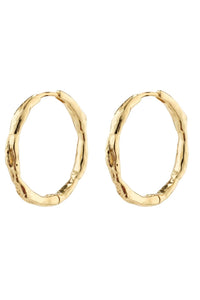 Eddy Recycled Organic Shaped Large Hoops - Goud