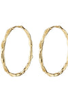 Eddy Recycled Organic Shaped Maxi Hoops - Goud