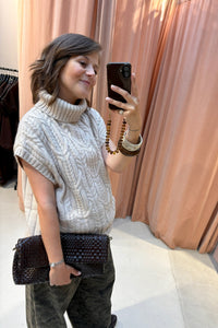 RowCC Oversize Cable Knit Spencer - Crème