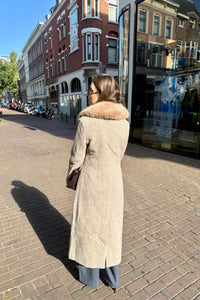 Corina Herringbone Jas - Beige