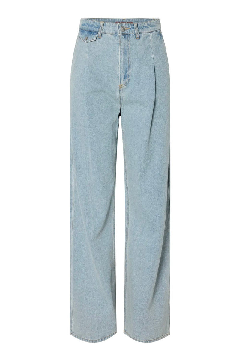 PCSala Wide Denim Jeans - Licht Blauw