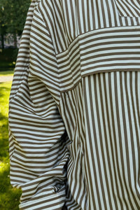 Draco Gestreepte Blouse - Taupe/Creme