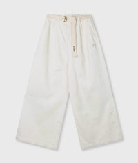 Wide Twill Pants - Beige