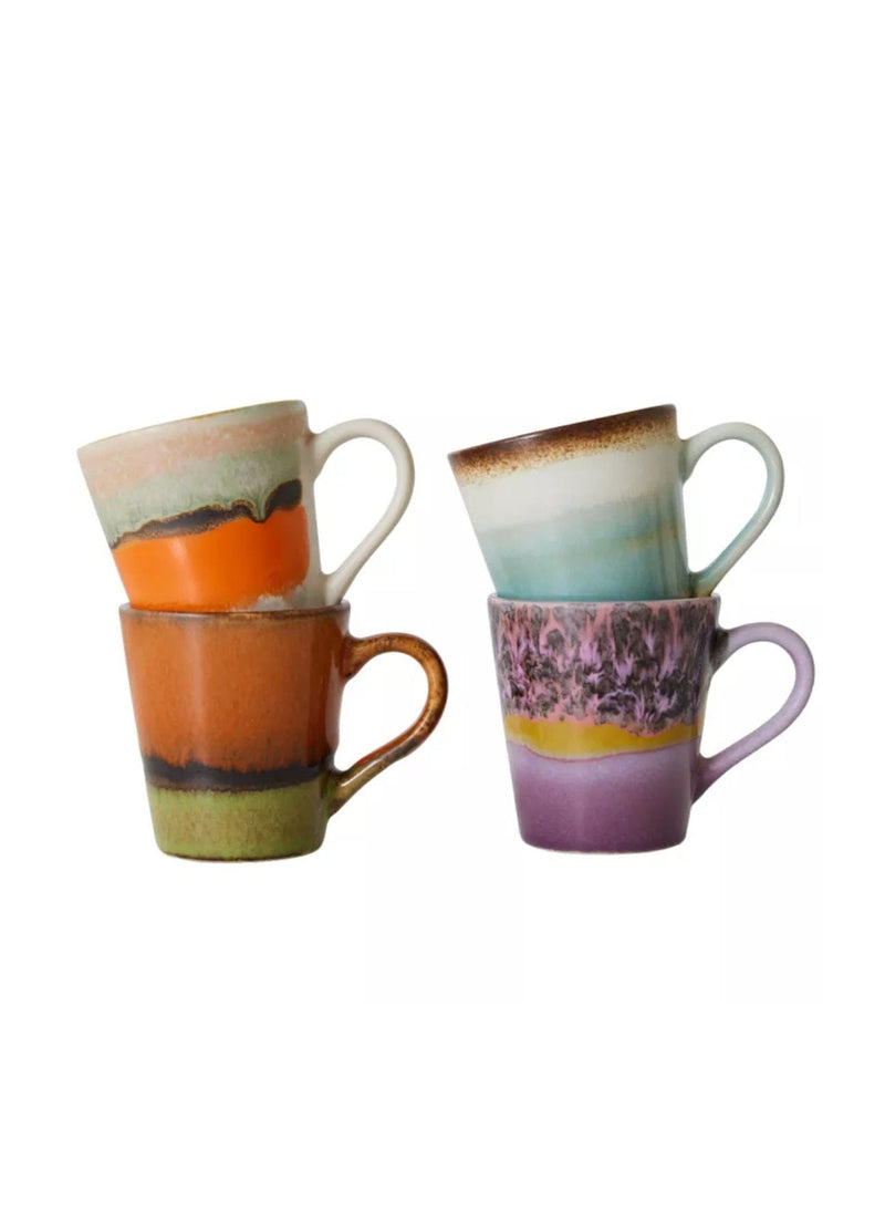 HKliving 70'S ceramics Espresso Mugs - Retro