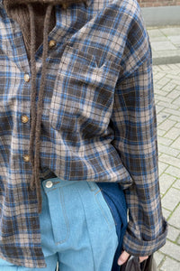 N-Marlon Blouse - Bruin/Blauw