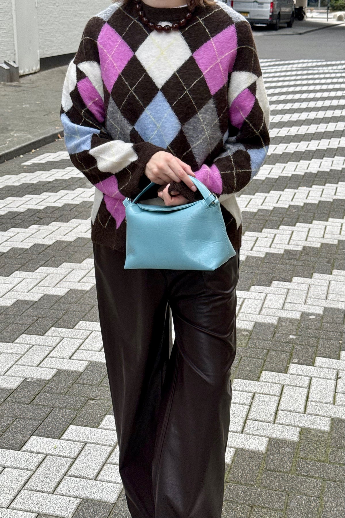 Pargyle Trui -  Bruin/Blauw
