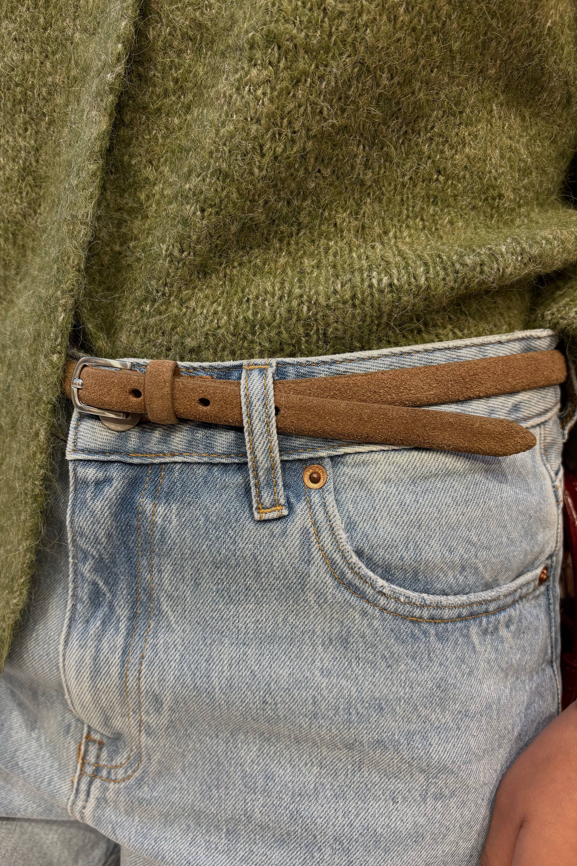 SLFWiona Dunne Suede Riem - Bruin