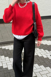 Olivia Mohair Trui - Rood