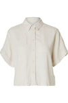 SLFViva Cropped Blouse - Creme