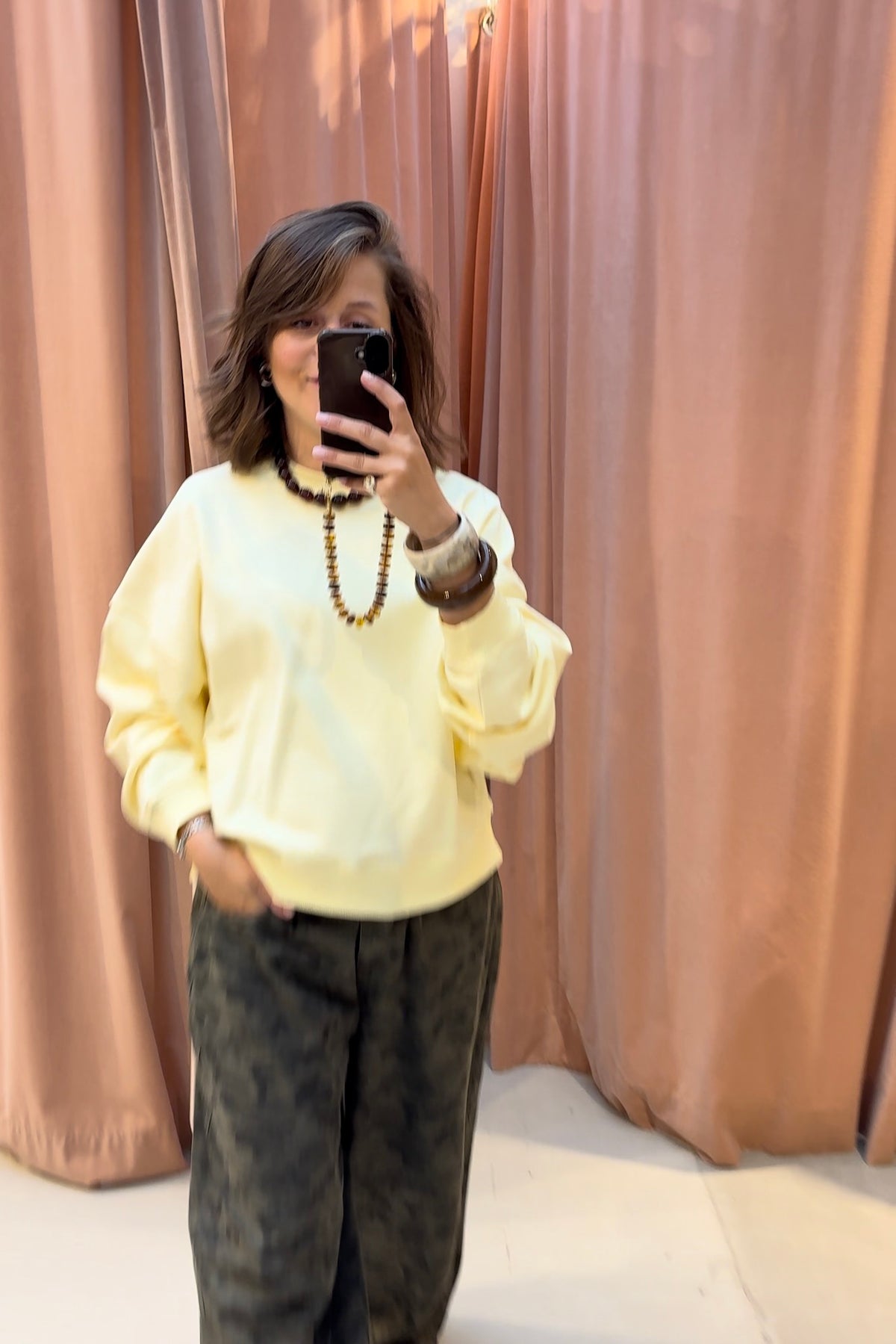 Oversized Emilie Trui - Geel