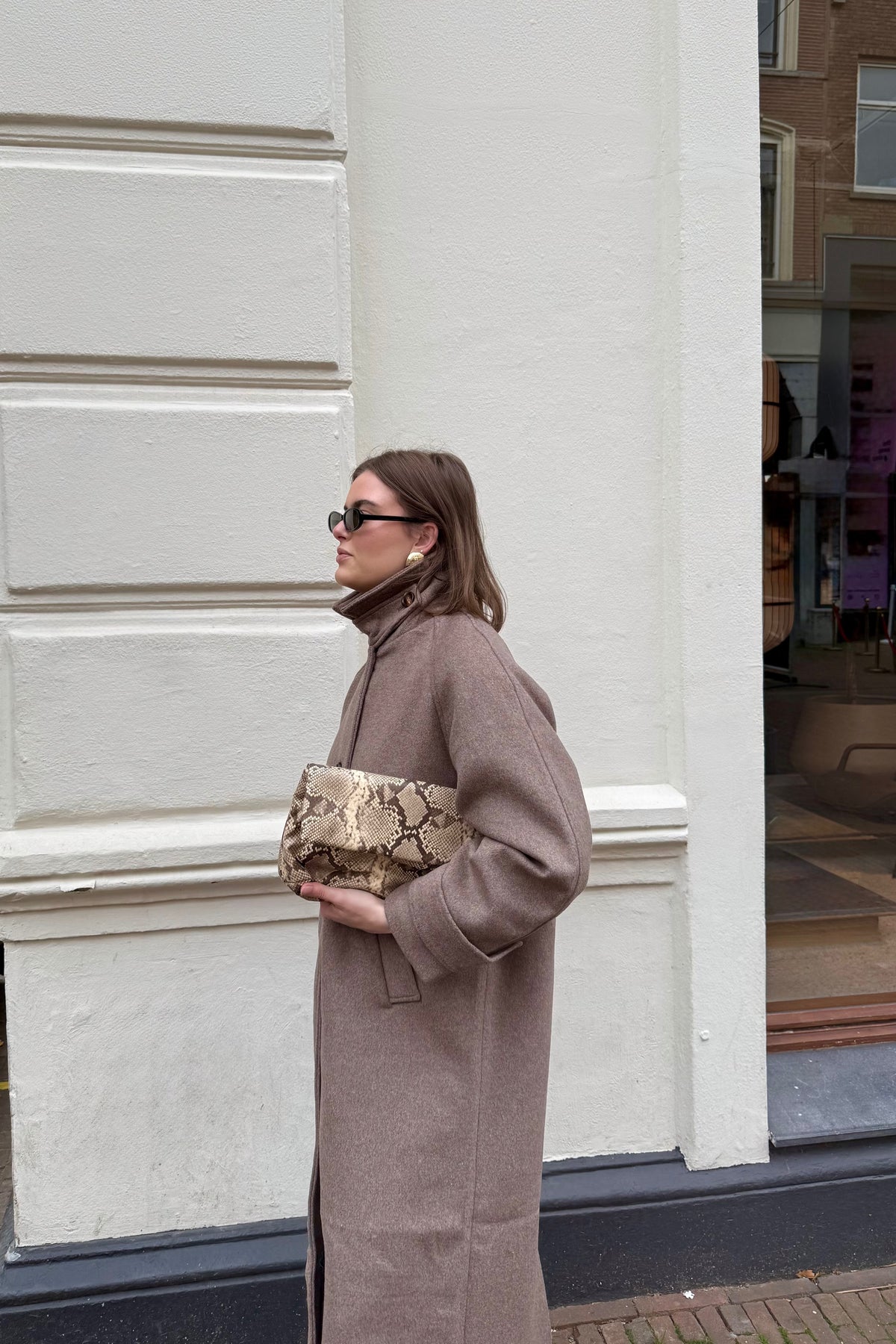 Keaton Wollen Jas - Taupe