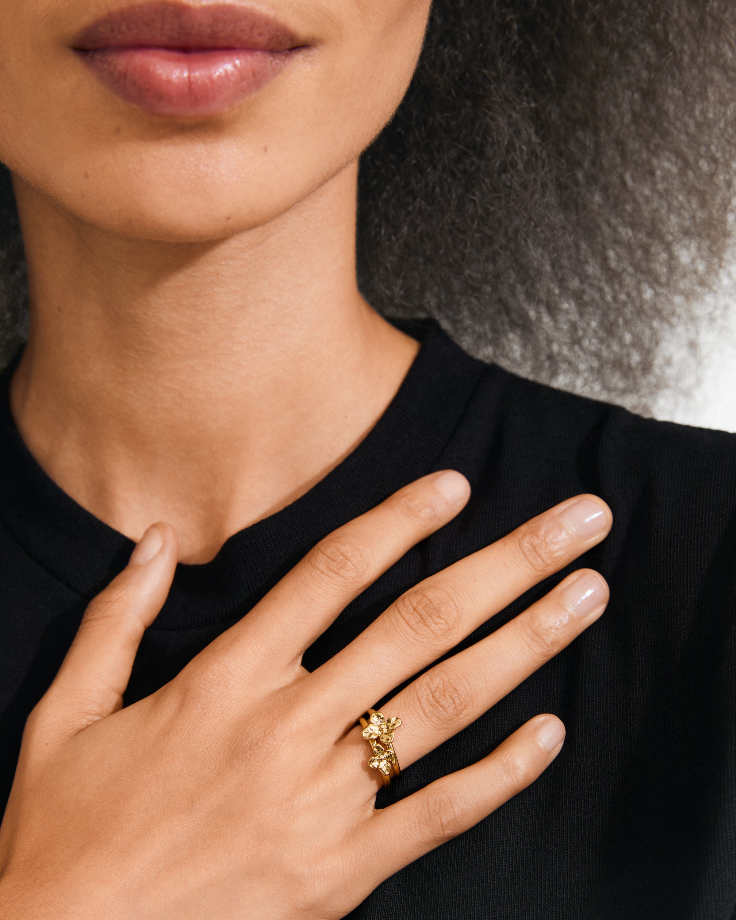 Sanine Gift Set Oorbellen & Ringen - Goud