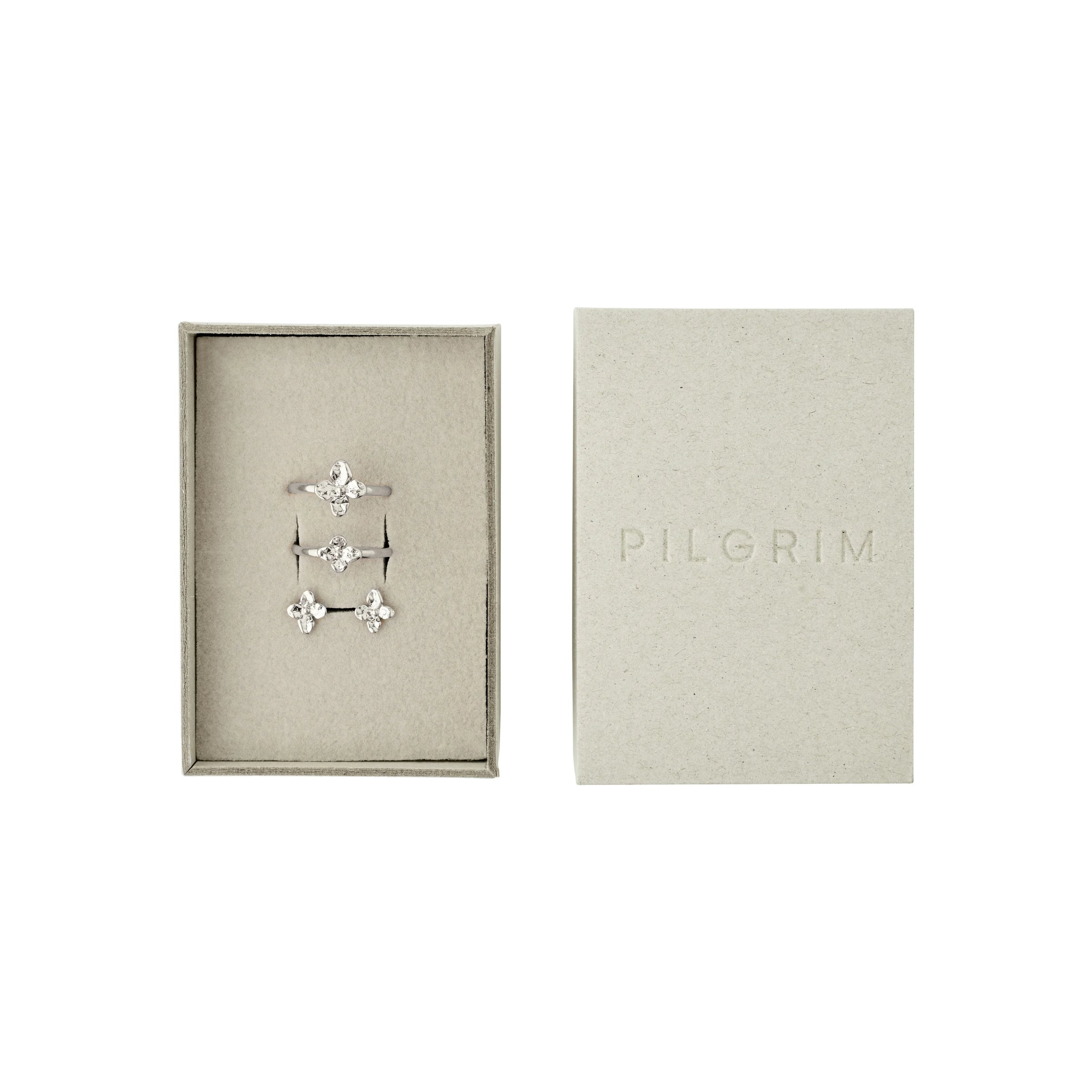 Sanine Gift Set Oorbellen & Ringen - Zilver