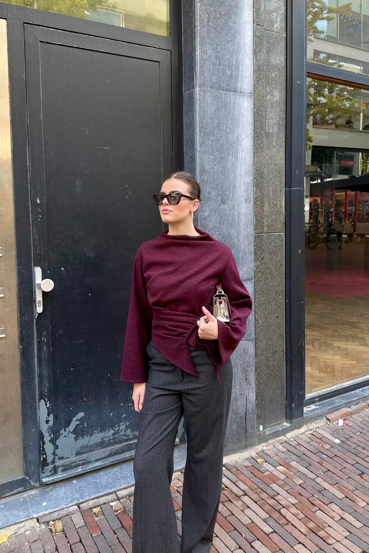 Lucy A-symmetrische Trui - Bordeaux