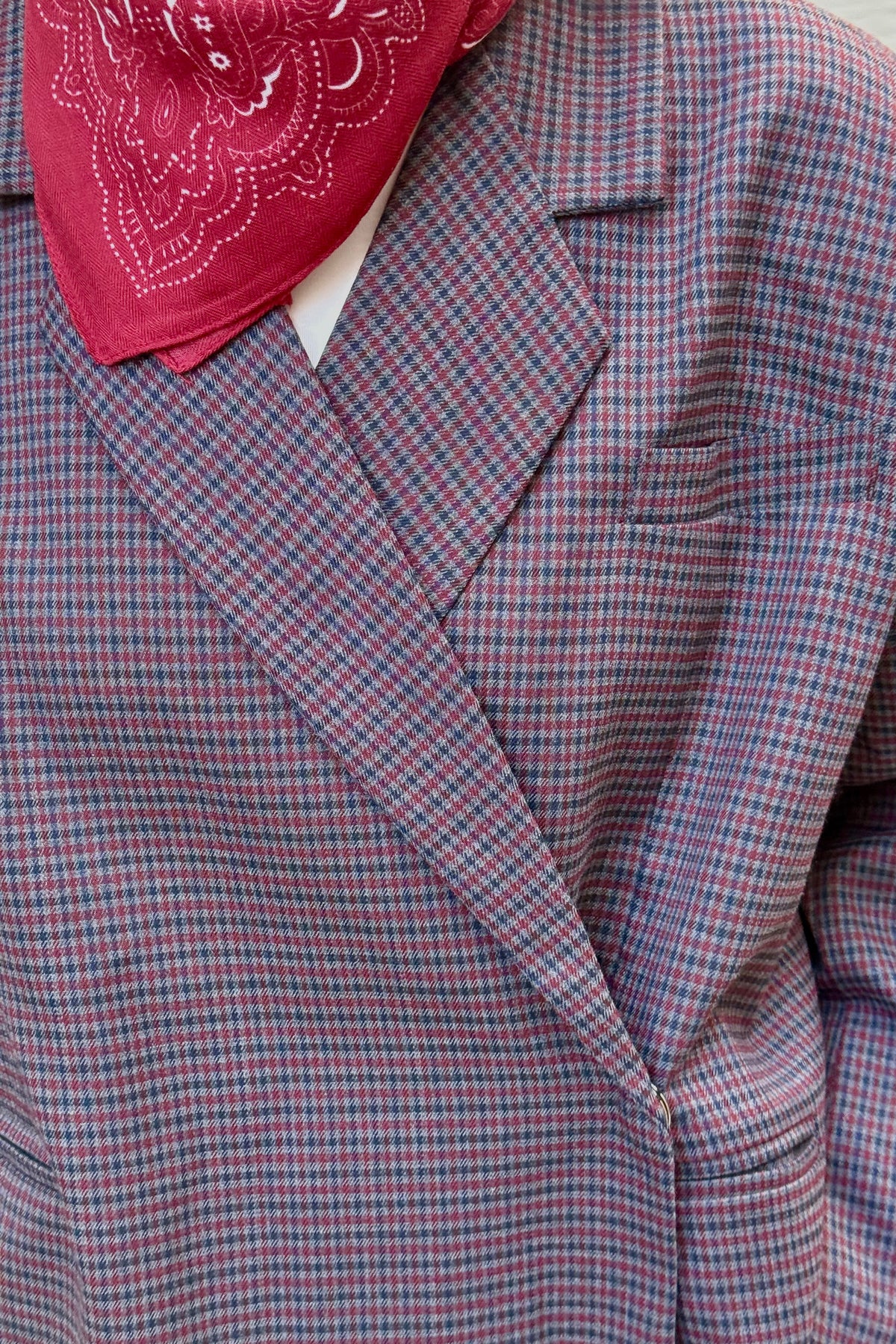 Jasmin Blazer - Bordeaux Geruit