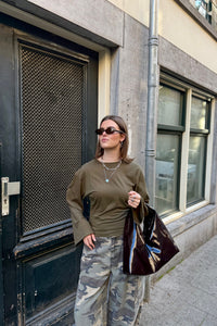 Paska Boxy Lange Mouwen T-shirt - Groen